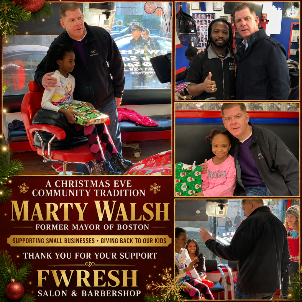 Christmas Eve celebration at FWRESH Barbershop