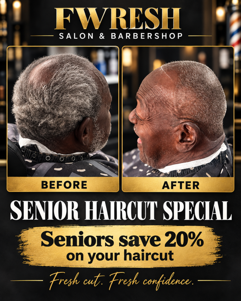 Senior haircut transformation